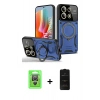 MARSİLYAN™- Redmi Note 13 Pro 4G Kılıf Kıvılcım Modern Serisi - Siyah 6D Antistatik Mat Seramik Hayalet Nano Ekran Koruyucu + Raze Metal Kamera Lens - GS