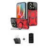 MARSİLYAN™- Redmi Note 13 Pro 4G Kılıf Kıvılcım Modern Serisi - Siyah 6D Antistatik Mat Seramik Hayalet Nano Ekran Koruyucu + Kamera Lens Koruma Cam - SF