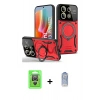 MARSİLYAN™- Redmi Note 13 Pro 4G Kılıf Kıvılcım Modern Serisi - Siyah Joko Magic 5D Cam + Raze Metal Kamera Lens - GS