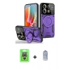 MARSİLYAN™- Redmi Note 13 Pro 4G Kılıf Kıvılcım Modern Serisi - Siyah Joko Magic 5D Cam + Raze Metal Kamera Lens - GS