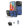 MARSİLYAN™- Redmi Note 13 Pro 4G Kılıf Kıvılcım Modern Serisi - Siyah Joko Magic 5D Cam + Şeffaf Kamera Lens Koruma Cam