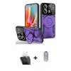 MARSİLYAN™- Redmi Note 13 Pro 4G Kılıf Kıvılcım Modern Serisi - Siyah Joko Magic 5D Cam + Şeffaf Kamera Lens Koruma Cam