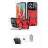 MARSİLYAN™- Redmi Note 13 Pro 4G Kılıf Kıvılcım Modern Serisi - Siyah Joko Magic 5D Cam + Şeffaf Kamera Lens Koruma Cam