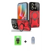 MARSİLYAN™- Redmi Note 13 Pro 4G Kılıf Kıvılcım Modern Serisi - Siyah Joko Magic 5D Cam + Raze Metal Kamera Lens - SH