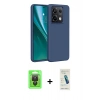 MARSİLYAN™- Redmi Note 13 Pro 4G Kılıf Kozmos Yansıma Özel Seri - Şeffaf Pasifik Cam Ekran Koruyucu + Raze Metal Kamera Lens - SH
