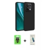 MARSİLYAN™- Redmi Note 13 Pro 4G Kılıf Kozmos Yansıma Özel Seri - Şeffaf Pasifik Cam Ekran Koruyucu + Raze Metal Kamera Lens - SH