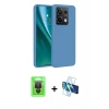 MARSİLYAN™- Redmi Note 13 Pro 4G Kılıf Kozmos Yansıma Özel Seri - Siyah 3D Antistatik Cam Ekran Koruyucu + Raze Metal Kamera Lens - SH