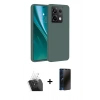 MARSİLYAN™- Redmi Note 13 Pro 4G Kılıf Kozmos Yansıma Özel Seri - Siyah 3D Antistatik Hayalet Cam Ekran Koruyucu + Kamera Lens Koruma Cam - SF