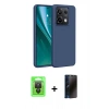 MARSİLYAN™- Redmi Note 13 Pro 4G Kılıf Kozmos Yansıma Özel Seri - Siyah 3D Antistatik Hayalet Cam Ekran Koruyucu + Raze Metal Kamera Lens - SH