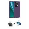 MARSİLYAN™- Redmi Note 13 Pro 4G Kılıf Kozmos Yansıma Özel Seri - Siyah 3D Antistatik Seramik Nano Ekran Koruyucu + Kamera Lens Koruma Cam - SF