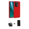 MARSİLYAN™- Redmi Note 13 Pro 4G Kılıf Kozmos Yansıma Özel Seri - Siyah 6D Antistatik Mat Seramik Hayalet Nano Ekran Koruyucu + Kamera Lens Koruma Cam - SF