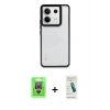 MARSİLYAN™- Redmi Note 13 Pro 4G Kılıf Nova Işık Serisi - Şeffaf Pasifik Cam Ekran Koruyucu + Raze Metal Kamera Lens - GS