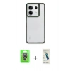 MARSİLYAN™- Redmi Note 13 Pro 4G Kılıf Nova Işık Serisi - Şeffaf Pasifik Cam Ekran Koruyucu + Raze Metal Kamera Lens - GS