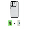 MARSİLYAN™- Redmi Note 13 Pro 4G Kılıf Nova Işık Serisi - Şeffaf Pasifik Cam Ekran Koruyucu + Raze Metal Kamera Lens - SH