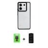 MARSİLYAN™- Redmi Note 13 Pro 4G Kılıf Nova Işık Serisi - Siyah 6D Antistatik Mat Seramik Hayalet Nano Ekran Koruyucu + Raze Metal Kamera Lens - SH