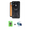 MARSİLYAN™- Redmi Note 13 Pro 4G Kılıf Nova Yansıma Prime - Siyah 3D Antistatik Cam Ekran Koruyucu + Raze Metal Kamera Lens - GS