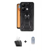 MARSİLYAN™- Redmi Note 13 Pro 4G Kılıf Nova Yansıma Prime - Siyah Joko Magic 5D Cam + Şeffaf Kamera Lens Koruma Cam