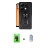 MARSİLYAN™- Redmi Note 13 Pro 4G Kılıf Nova Yansıma Prime - Siyah Joko Magic 5D Cam + Siyah Raze Metal Kamera Lens