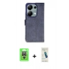 MARSİLYAN™- Redmi Note 13 Pro 4G Kılıf Siluet Işık Serisi - Şeffaf Pasifik Cam Ekran Koruyucu + Raze Metal Kamera Lens - GS