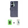 MARSİLYAN™- Redmi Note 13 Pro 4G Kılıf Siluet Işık Serisi - Şeffaf Pasifik Cam Ekran Koruyucu + Raze Metal Kamera Lens - SH
