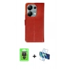 MARSİLYAN™- Redmi Note 13 Pro 4G Kılıf Siluet Işık Serisi - Siyah 3D Antistatik Cam Ekran Koruyucu + Raze Metal Kamera Lens - SH