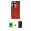 MARSİLYAN™- Redmi Note 13 Pro 4G Kılıf Siluet Işık Serisi - Siyah 3D Antistatik Hayalet Cam Ekran Koruyucu + Raze Metal Kamera Lens - SH