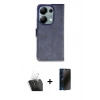 MARSİLYAN™- Redmi Note 13 Pro 4G Kılıf Siluet Işık Serisi - Siyah 3D Antistatik Hayalet Cam Ekran Koruyucu + Kamera Lens Koruma Cam - SF