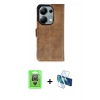 MARSİLYAN™- Redmi Note 13 Pro 4G Kılıf Siluet Işık Serisi - Siyah 3D Antistatik Seramik Nano Ekran Koruyucu + Raze Metal Kamera Lens - GS