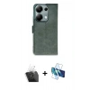 MARSİLYAN™- Redmi Note 13 Pro 4G Kılıf Siluet Işık Serisi - Siyah 3D Antistatik Seramik Nano Ekran Koruyucu + Kamera Lens Koruma Cam - SF