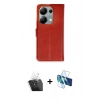 MARSİLYAN™- Redmi Note 13 Pro 4G Kılıf Siluet Işık Serisi - Siyah 3D Antistatik Seramik Nano Ekran Koruyucu + Kamera Lens Koruma Cam - SF