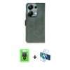 MARSİLYAN™- Redmi Note 13 Pro 4G Kılıf Siluet Işık Serisi - Siyah 3D Antistatik Seramik Nano Ekran Koruyucu + Raze Metal Kamera Lens - SH