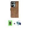 MARSİLYAN™- Redmi Note 13 Pro 4G Kılıf Siluet Işık Serisi - Siyah 3D Antistatik Seramik Nano Ekran Koruyucu + Raze Metal Kamera Lens - SH