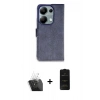 MARSİLYAN™- Redmi Note 13 Pro 4G Kılıf Siluet Işık Serisi - Siyah 6D Antistatik Mat Seramik Hayalet Nano Ekran Koruyucu + Kamera Lens Koruma Cam - SF