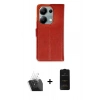 MARSİLYAN™- Redmi Note 13 Pro 4G Kılıf Siluet Işık Serisi - Siyah 6D Antistatik Mat Seramik Hayalet Nano Ekran Koruyucu + Kamera Lens Koruma Cam - SF