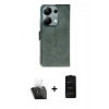 MARSİLYAN™- Redmi Note 13 Pro 4G Kılıf Siluet Işık Serisi - Siyah 6D Antistatik Mat Seramik Hayalet Nano Ekran Koruyucu + Kamera Lens Koruma Cam - SF