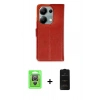 MARSİLYAN™- Redmi Note 13 Pro 4G Kılıf Siluet Işık Serisi - Siyah 6D Antistatik Mat Seramik Hayalet Nano Ekran Koruyucu + Raze Metal Kamera Lens - GS