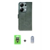 MARSİLYAN™- Redmi Note 13 Pro 4G Kılıf Siluet Işık Serisi - Siyah Joko Magic 5D Cam + Gümüş Raze Metal Kamera Lens