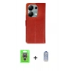 MARSİLYAN™- Redmi Note 13 Pro 4G Kılıf Siluet Işık Serisi - Siyah Joko Magic 5D Cam + Gümüş Raze Metal Kamera Lens