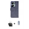 MARSİLYAN™- Redmi Note 13 Pro 4G Kılıf Siluet Işık Serisi - Siyah Joko Magic 5D Cam + Kamera Lens Koruma Cam - SF