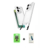 MARSİLYAN™- Redmi Note 13 Pro 4G Kılıf Ufuk Klasik - Şeffaf Pasifik Cam Ekran Koruyucu + Raze Metal Kamera Lens - GS