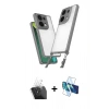 MARSİLYAN™- Redmi Note 13 Pro 4G Kılıf Ufuk Klasik - Siyah 3D Antistatik Cam Ekran Koruyucu + Kamera Lens Koruma Cam - SF