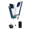 MARSİLYAN™- Redmi Note 13 Pro 4G Kılıf Ufuk Klasik - Siyah 6D Antistatik Mat Seramik Hayalet Nano Ekran Koruyucu + Kamera Lens Koruma Cam - SF