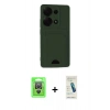 MARSİLYAN™- Redmi Note 13 Pro 4G Kılıf Vadi Çizgi Prime - Şeffaf Pasifik Cam Ekran Koruyucu + Raze Metal Kamera Lens - GS