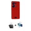 MARSİLYAN™- Redmi Note 13 Pro 4G Kılıf Vadi Çizgi Prime - Siyah 3D Antistatik Cam Ekran Koruyucu + Şeffaf Kamera Lens Koruma Cam