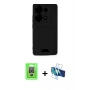 MARSİLYAN™- Redmi Note 13 Pro 4G Kılıf Vadi Çizgi Prime - Siyah 3D Antistatik Seramik Nano Ekran Koruyucu + Raze Metal Kamera Lens - GS