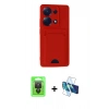 MARSİLYAN™- Redmi Note 13 Pro 4G Kılıf Vadi Çizgi Prime - Siyah 3D Antistatik Seramik Nano Ekran Koruyucu + Raze Metal Kamera Lens - SH