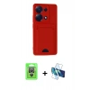 MARSİLYAN™- Redmi Note 13 Pro 4G Kılıf Vadi Çizgi Prime - Siyah 3D Antistatik Seramik Nano Ekran Koruyucu + Raze Metal Kamera Lens - GS