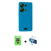 MARSİLYAN™- Redmi Note 13 Pro 4G Kılıf Vadi Çizgi Prime - Siyah 3D Antistatik Seramik Nano Ekran Koruyucu + Raze Metal Kamera Lens - GS