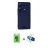 MARSİLYAN™- Redmi Note 13 Pro 4G Kılıf Vadi Çizgi Prime - Siyah 3D Antistatik Seramik Nano Ekran Koruyucu + Raze Metal Kamera Lens - GS