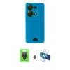 MARSİLYAN™- Redmi Note 13 Pro 4G Kılıf Vadi Çizgi Prime - Siyah 3D Antistatik Seramik Nano Ekran Koruyucu + Raze Metal Kamera Lens - SH